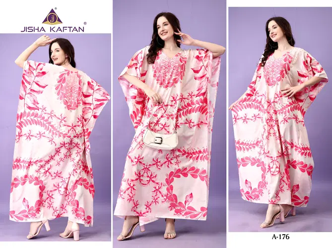 Jisha Afreen Vol 6 Polyester Crepe Kaftan Wholesale In India